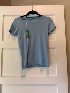 Benetton Light Blue Cotton Shell